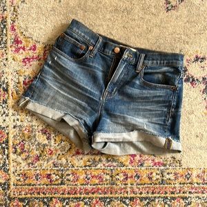 Madewell high rise denim shorts